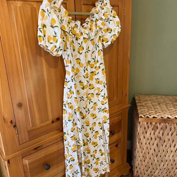 Reformation Marley Dress Lemonade NWT - Picture 4 of 13